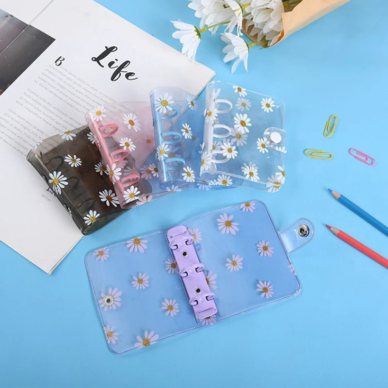 Mini 3 Hole Daisy Binder Note Planner Organizer Notebook Journal Diary Ring Binder Kawaii School Supplies