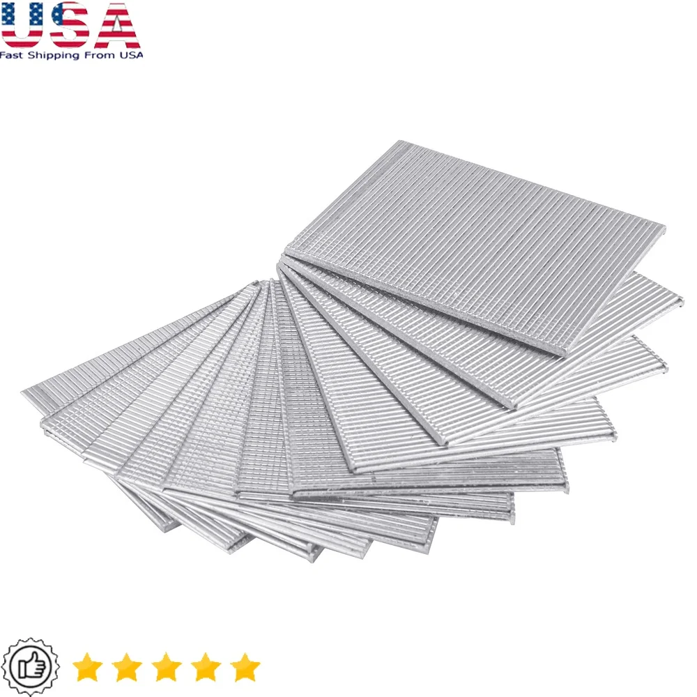 

16-Gauge Glue Collated Finish Nails 1000 Count Solid Steel Durable Fasteners Trim Crown Moulding Cabinetry Furniture