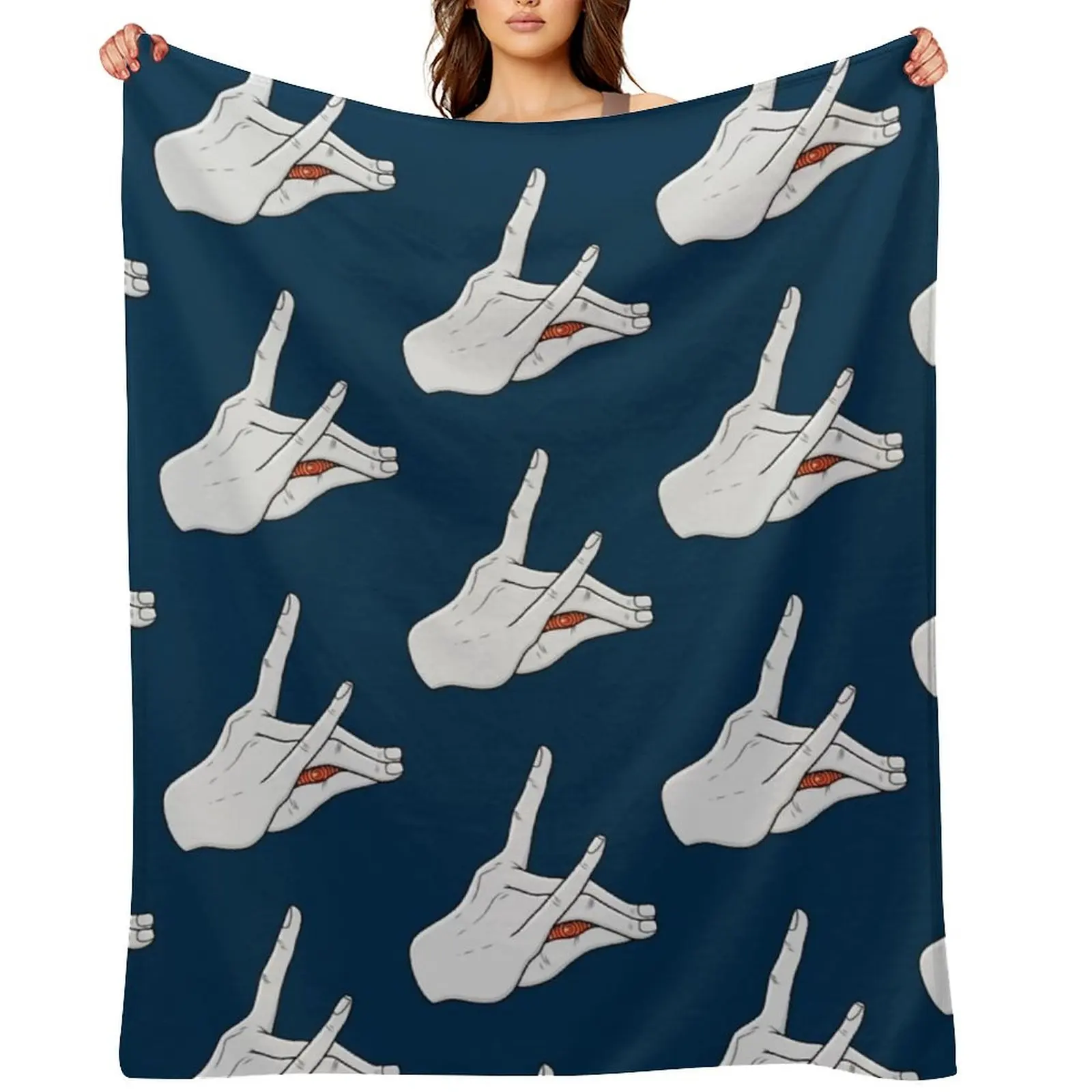 

FOX DEVIL Throw Blanket Furry halloween Plaid Sofa Quilt Blankets