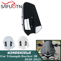 3R Windshield Windscreen for Triumph Rocket 3 R 2020-2023 2022 Motorcycle Wind Deflector Shield Screen with Bracket Accessories