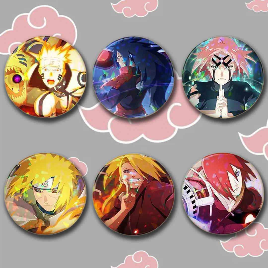 

Naruto Anime Laser Glitter Buttons Pins, Backpack Lapel Badge, Perfect Birthday Gift for Anime Fans
