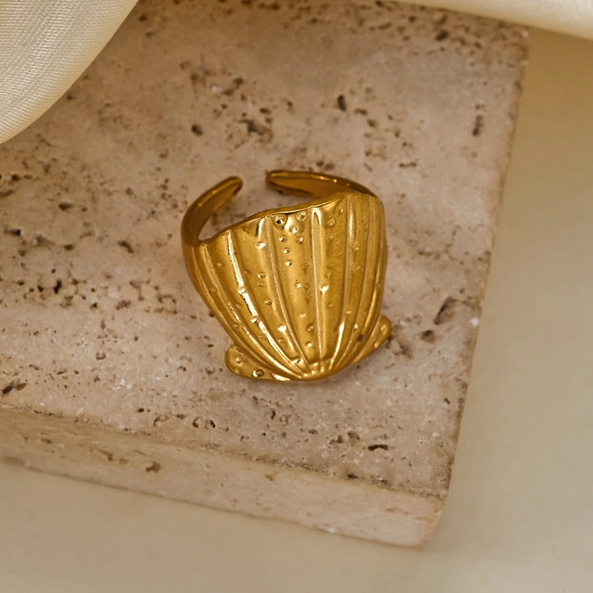 Edelstahlringe mit Muschel-, Krabben- und Blumenmotiven für Damen und Herren, Strand, Schmetterling, geometrischer Ring, Schmuck – Detail 26