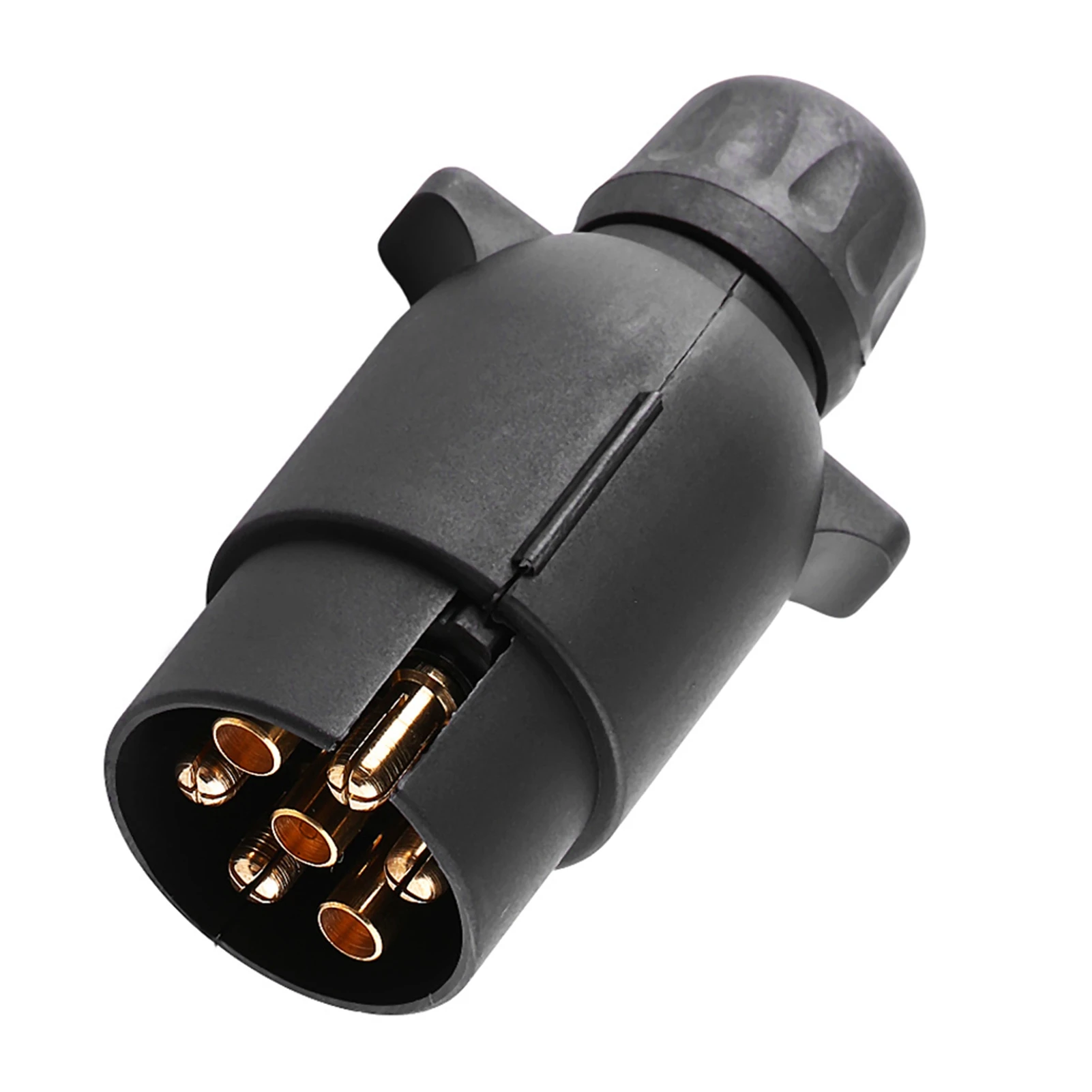 12V 7 Pin Electric Trailer Plug N Type Plastic 7 pole Wiring Connector Adapter Black 7 Pin Trailer Plug Trailer Plug