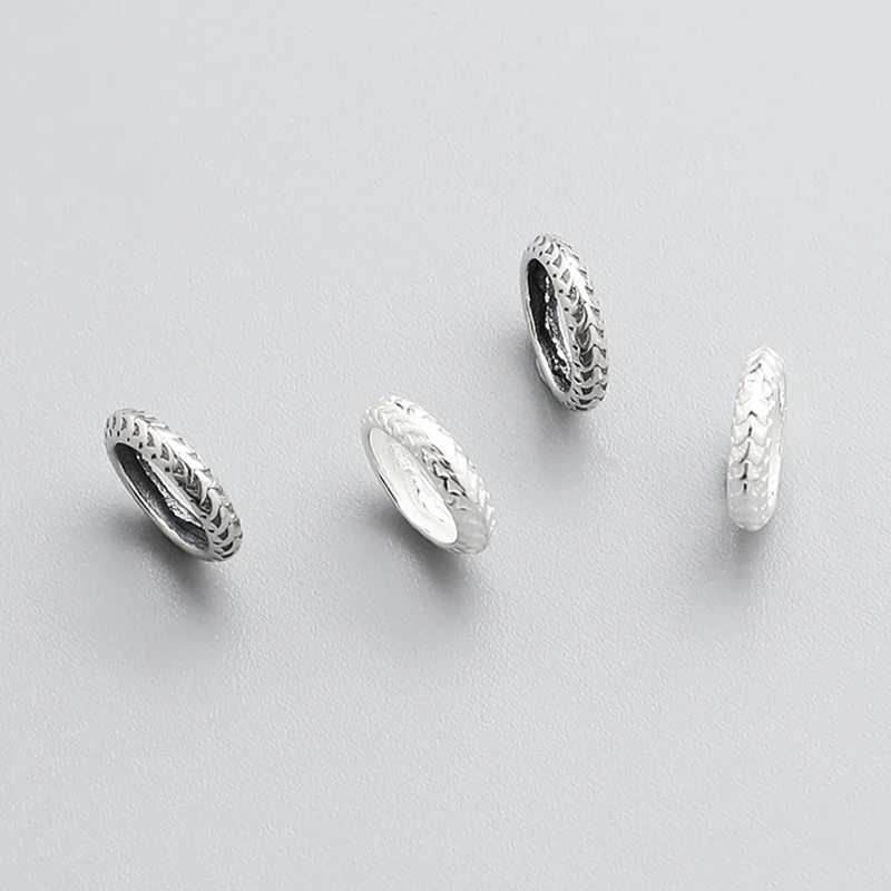 

2 шт./лот, стерлинговое серебро 925 пробы, длинный узор, закрытое кольцо, соединительные бусины, 7,5 мм, орнамент, разделитель, подвески, браслеты «сделай сам», ожерелье