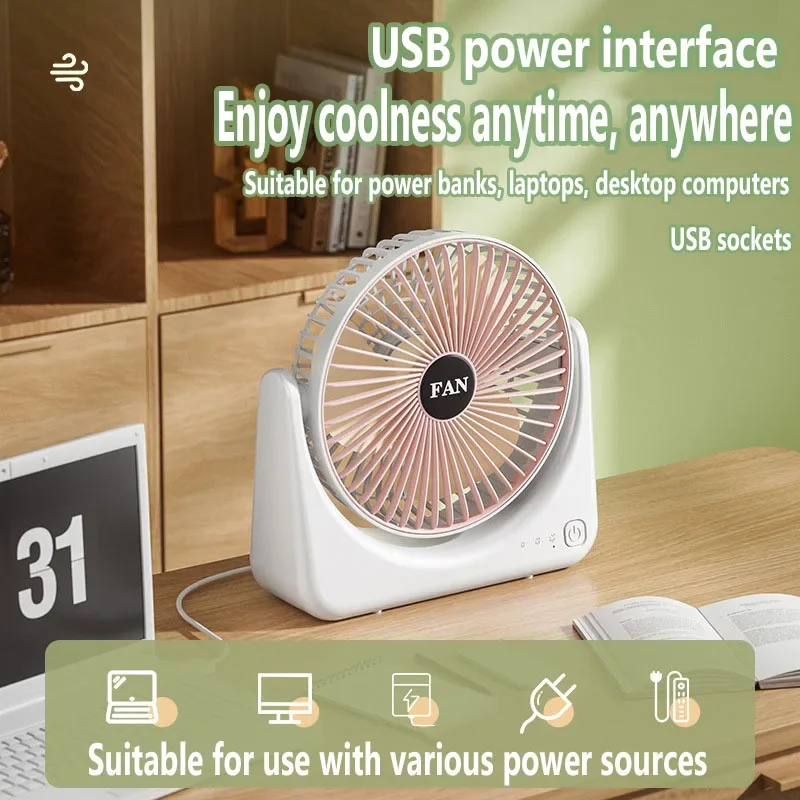 

Домашний небольшой вентилятор, модель USB-зарядки, студенческий настольный вентилятор, портативный уличный электрический вентилятор с большим объемом воздуха