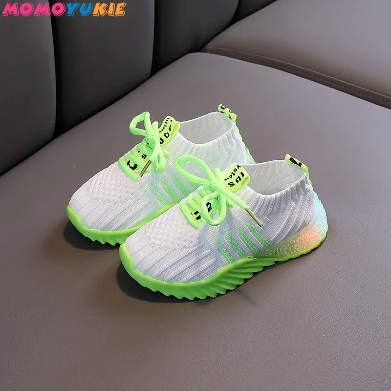 Size 21-30 Children LED Sneakers With Light Up sole Baby Led Luminous Shoes for Girls /Glowing Lighted Shoes for Kids Boys