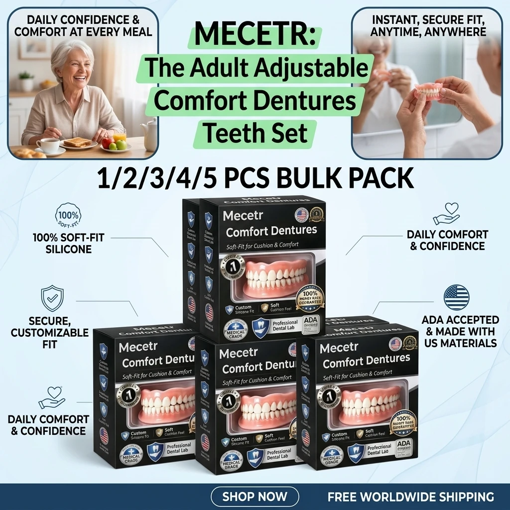 Adult Adjustable Dentures Teeth Set Fake Teeth Portable Wholesale Full Mouth Denture Sample Models and Elderly Full Mouth 1-5PCS