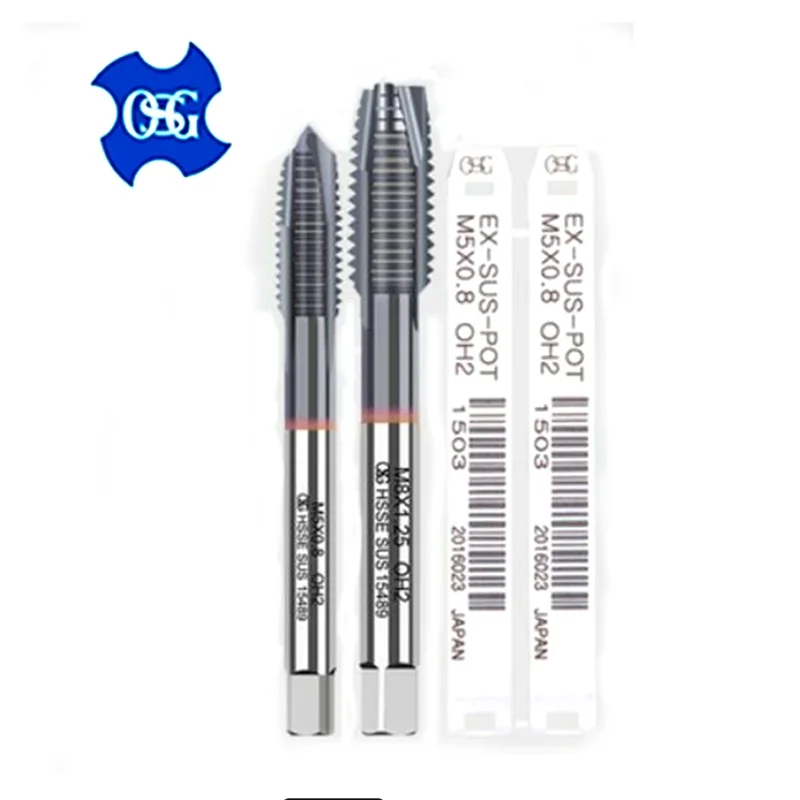 

Japan Original OSG JIS Standard Ticn Coating Spiral Pointed Tap Fluted M2 M2.5 M3 M4 M5 M6 M8 M10 M12 Machine Screw Thread Taps