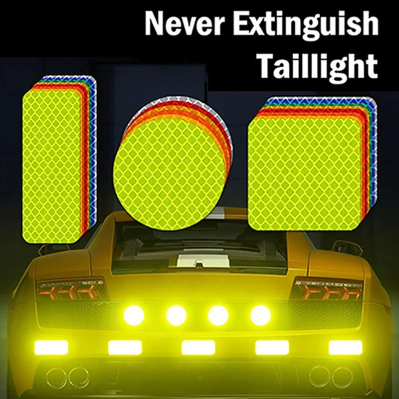 Car Truck Bumper Safety Reflective Warning Strip Night Driving Secure Reflector Sticker Auto Exterior Decals Car Styling 3x8CM