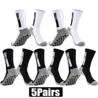 5Pairs Men Women Grip Socks for Men Women Football Basketball Baseball Rugby Soccer Non Slip Athletic Sports Socks