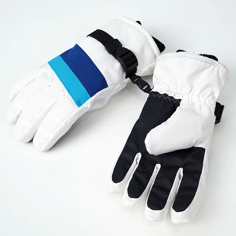 New ski gloves, winter warm gloves, thickened windproof and cold-resistant cycling gloves