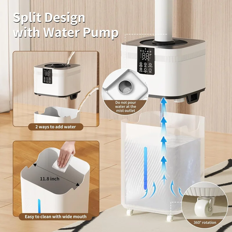 30L Humidifiers Commercial Humidifier High Capacity Humidifier Remote Control, Touch, Wifi Control Supermarkets And Vegetable