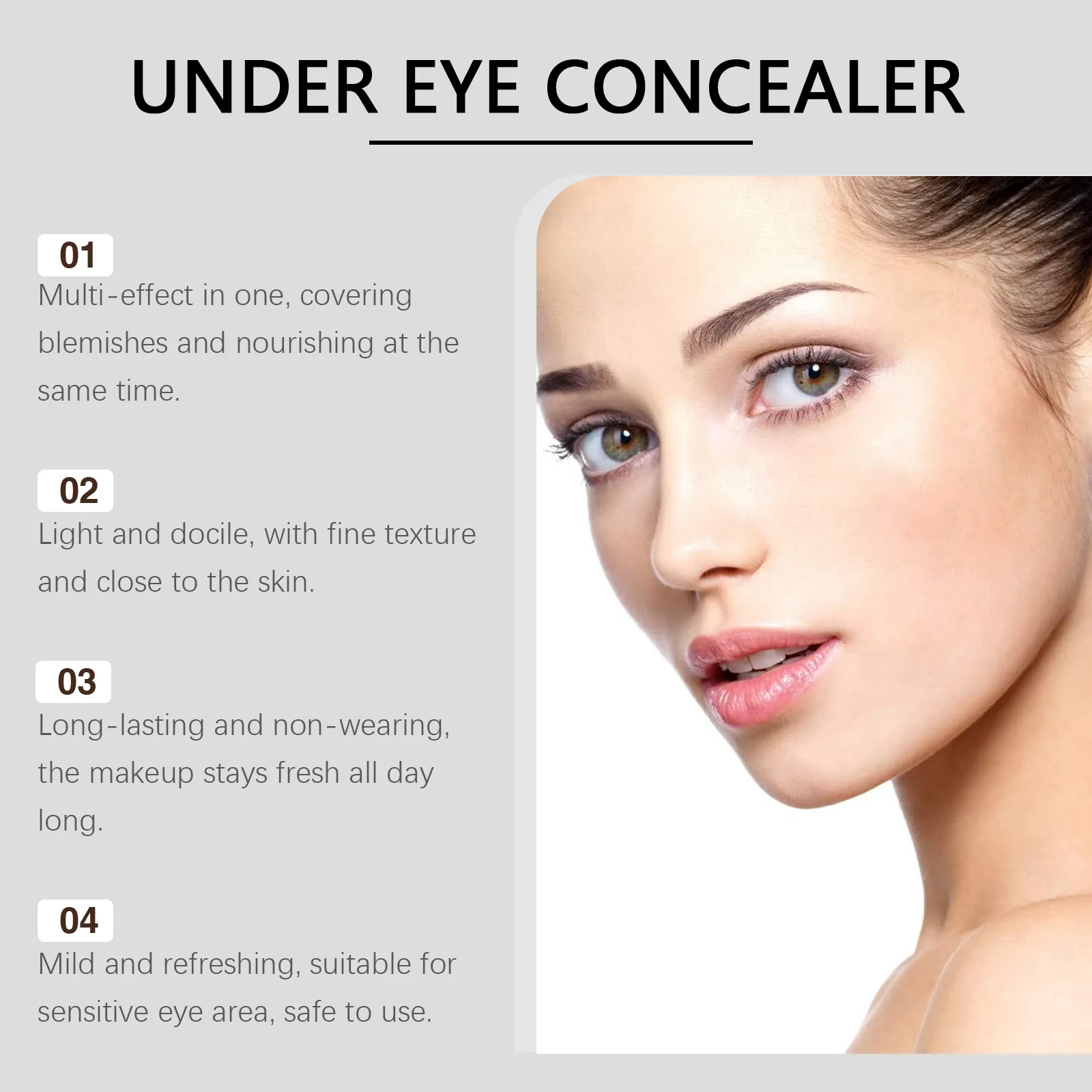 Eye Concealer Series Augenunreinheiten, feuchtigkeitsspendend, ohne Make-up zu entfernen, leichte und natürliche Passform, aufhellendes Reparatur-Concealer-Make-up
