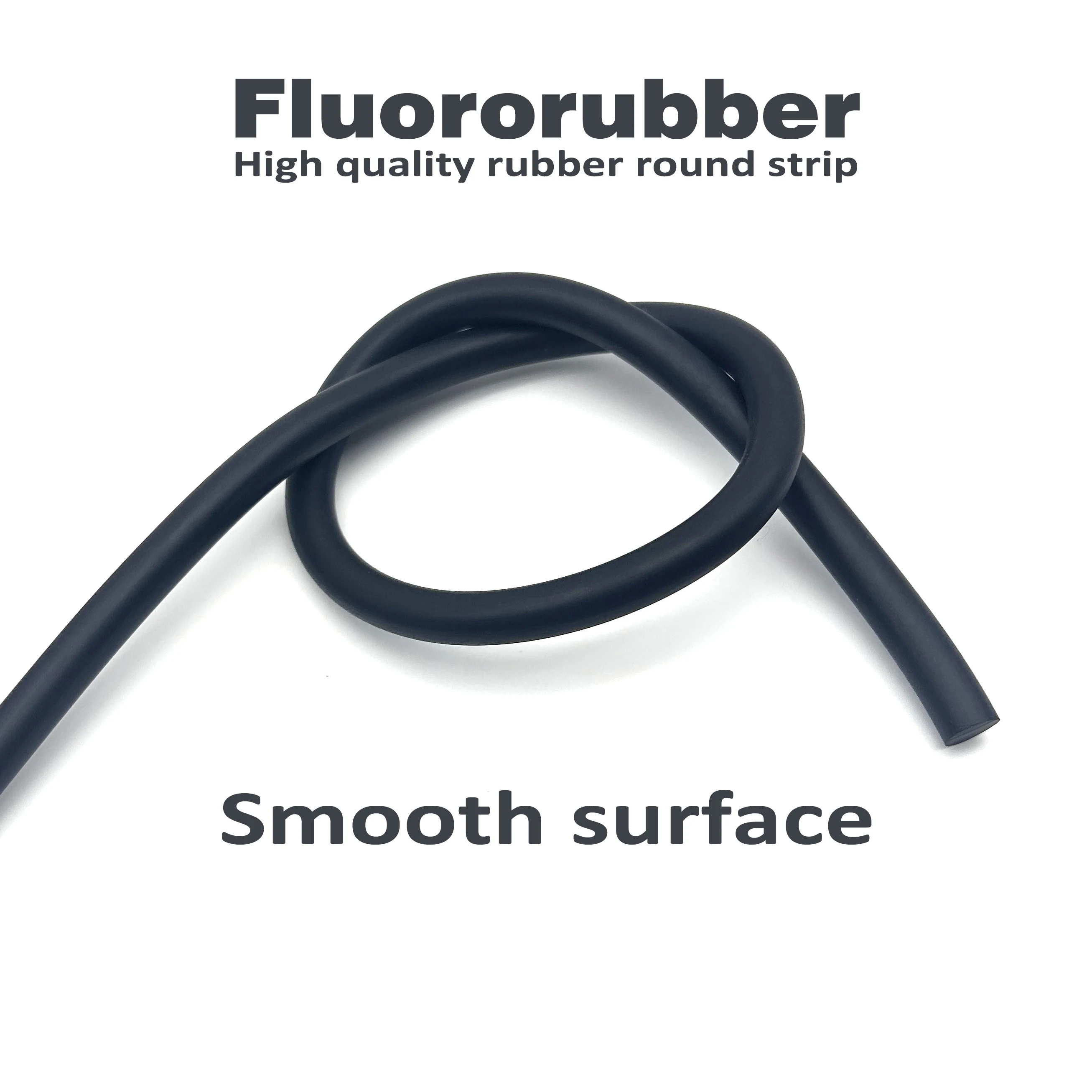 Dia 1 ~ 6mm Black FKM Fluororubber Seal Strip - Waterproof, Oil Resistant & High Elasticity for Machinery 1 2 3 4 5 10 20 Meter