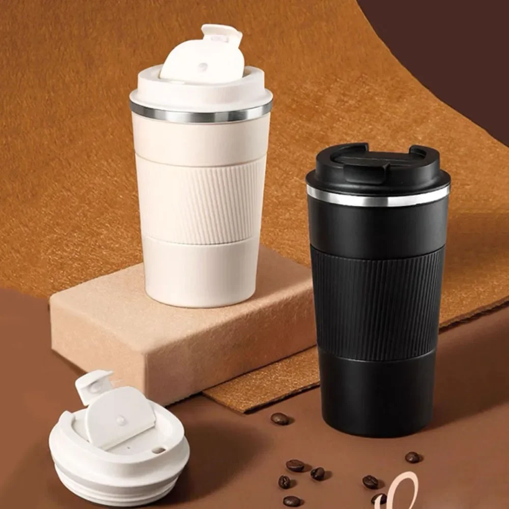 

510ml Thermos Mug Stainless Steel Insulated Cup Leakproof Office Coffee Mug Travel Thermal Bottle Car Vacuum Flask Water Tea Cup