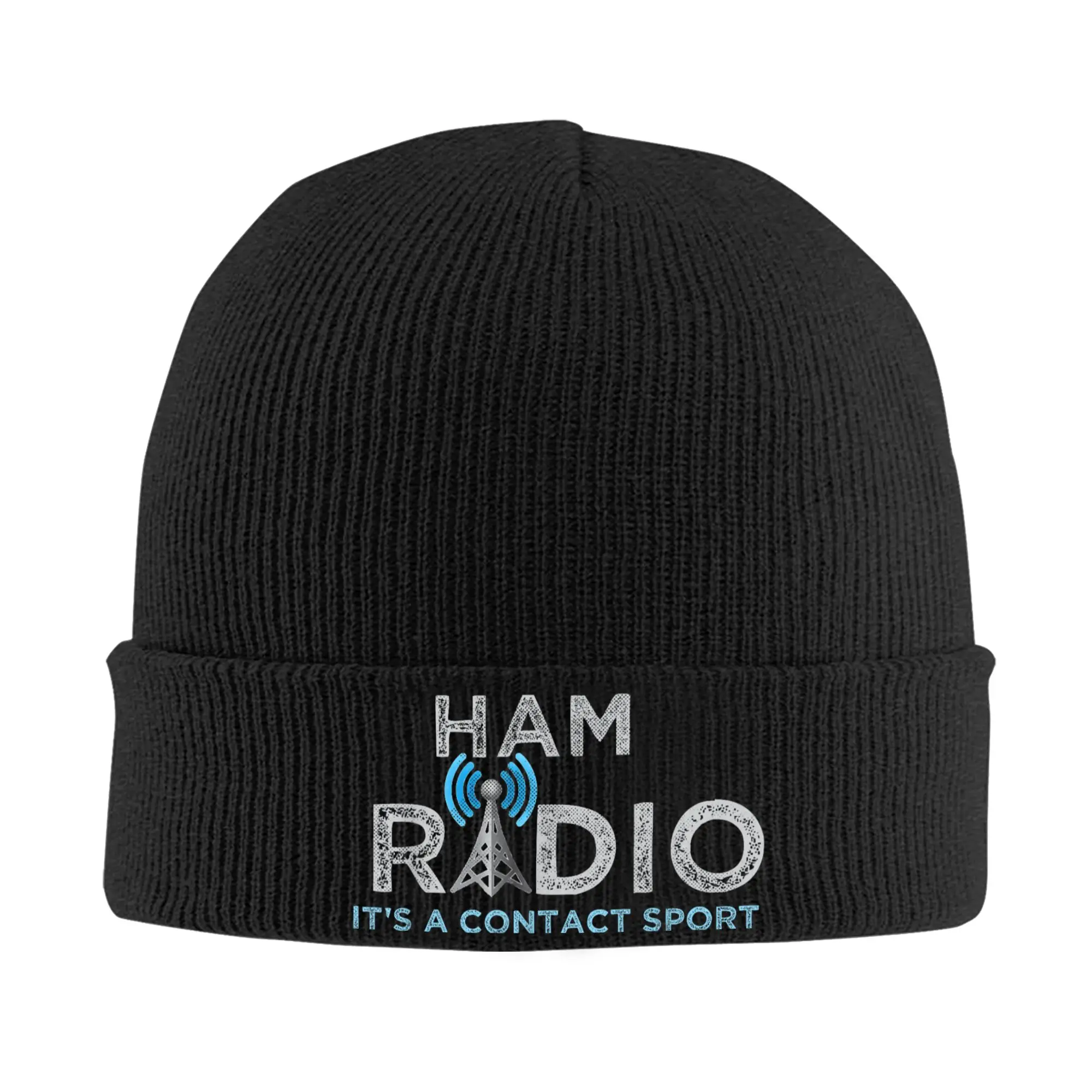 Men Women Ham Radio Its A Contact Sport Funny Ham Radio Beanie Hats  Y2K Cool Knitted Hat Autumn Winter Hippie Caps   Bonnet Hat