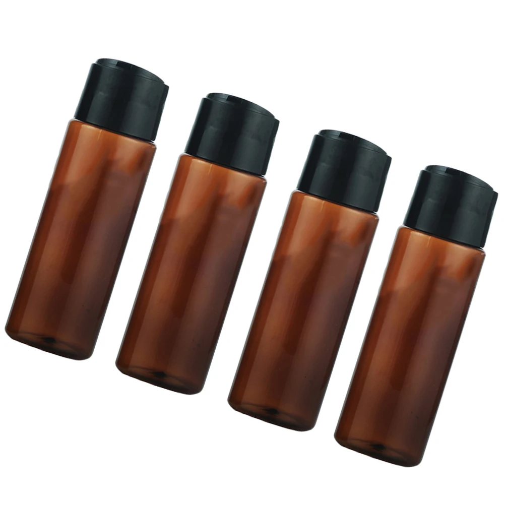 

4Pcs Flat Shoulder Bottle Subpackaging Lotion Dispenser Emulsion Refillable Travel Cosmetics Container Portable Size Home