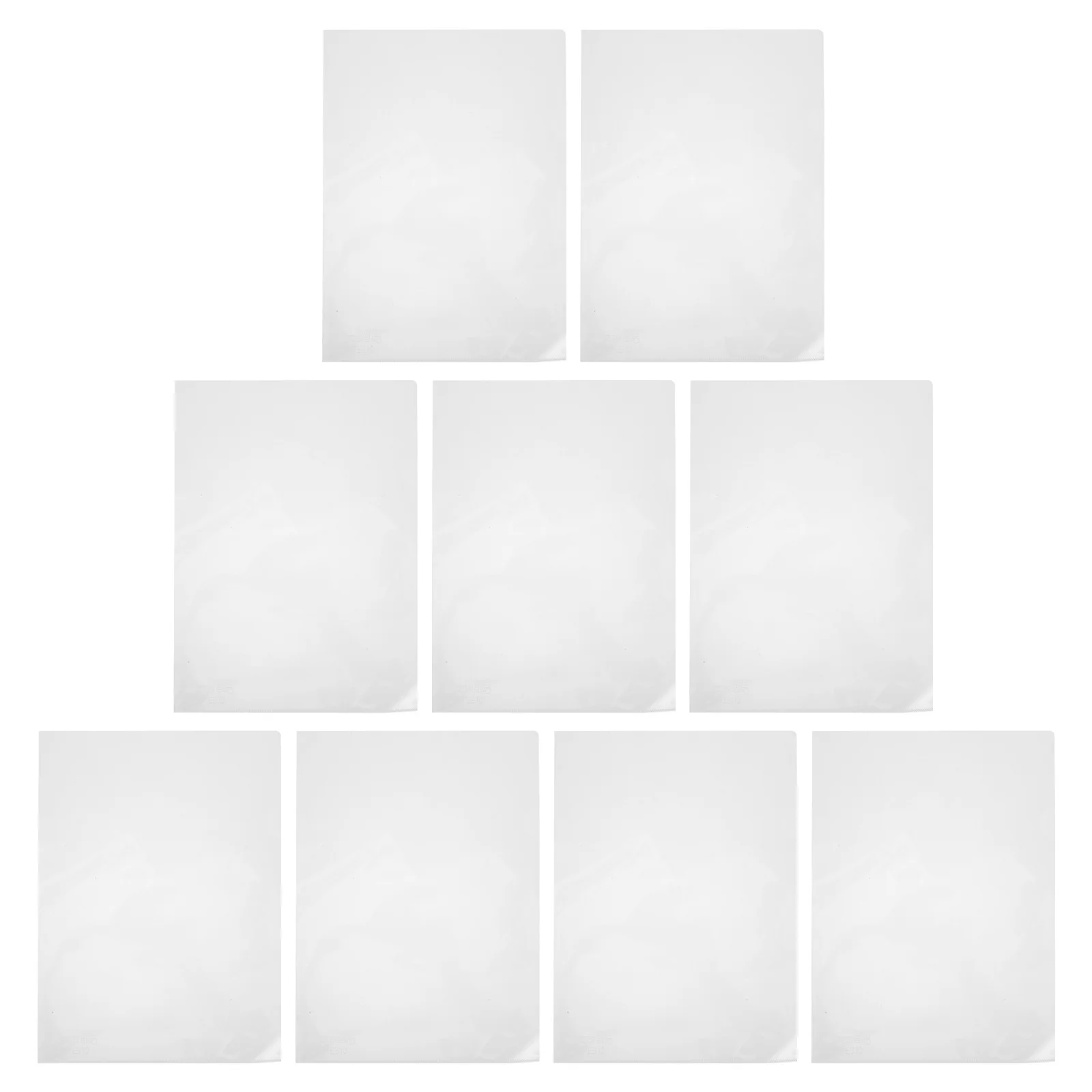 

10Pcs L-Shaped Transparent A4 File Folder Large Capacity Clear Document Holder Plastic File Sleeve Office School Storage