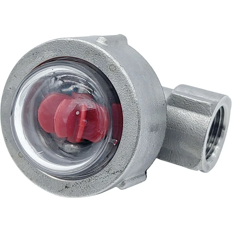 For Stainless Steel Hemispherical Indicator 304 Threaded Impeller Sight Glass Oil Flow Perspective Window