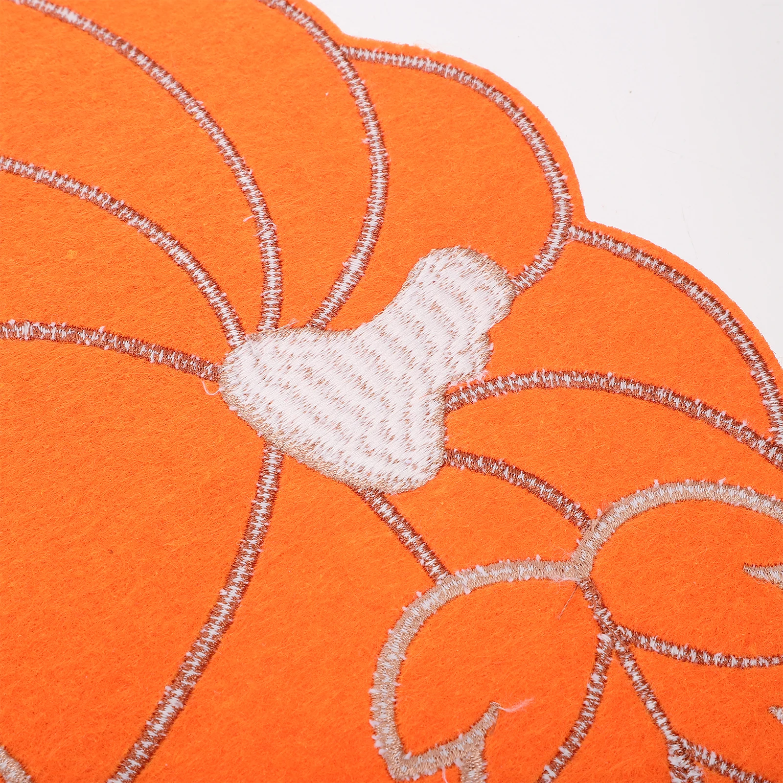 

4pcs Pumpkin Tableware Party Placemats Dining Table Insulated Bowl Mats Reusable Non-Skid Festival Decor Thanksgiving Halloween