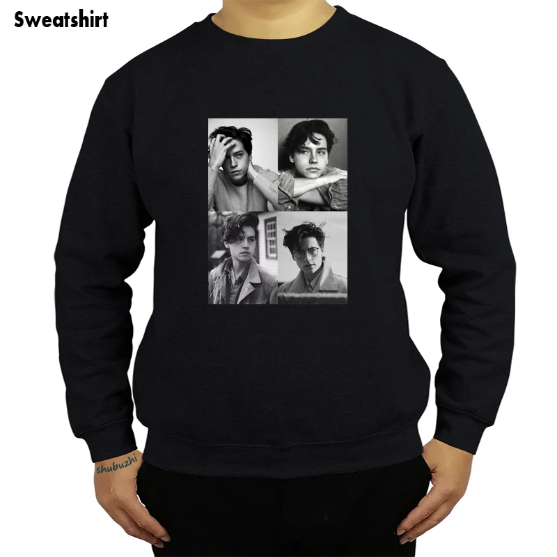 

Cole Sprouse sweatshirt Cole Sprouse Collage B W hoodie Cotton hoody Classic Printed Fun long-sleeve sweatshirt sbz8383