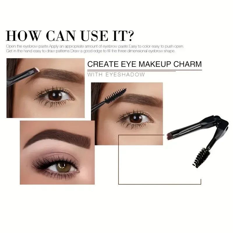جل دهان الحواجب الناعم طويل الأمد ، كحل مقاوم للماء ، صبغة حاجب العين ، مكياج أسود ، مستحضرات تجميل #6