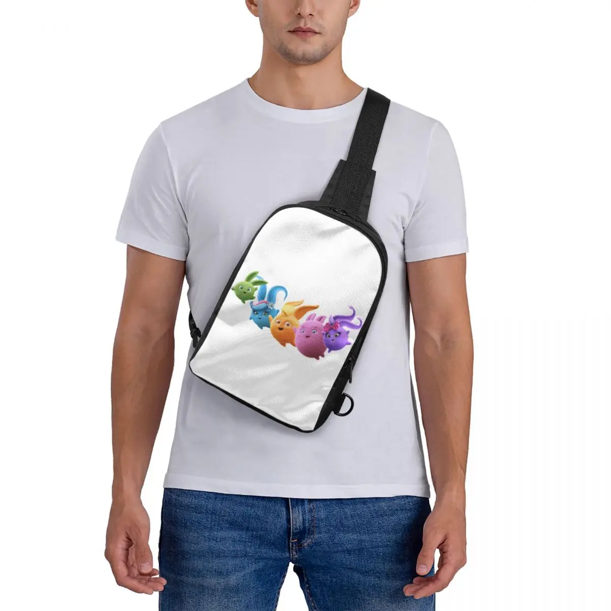 

Sunny Bunnies Chest Bag Crossbody Backpack Sling Shoulder Bag For Men Traveling Hiking Daypack