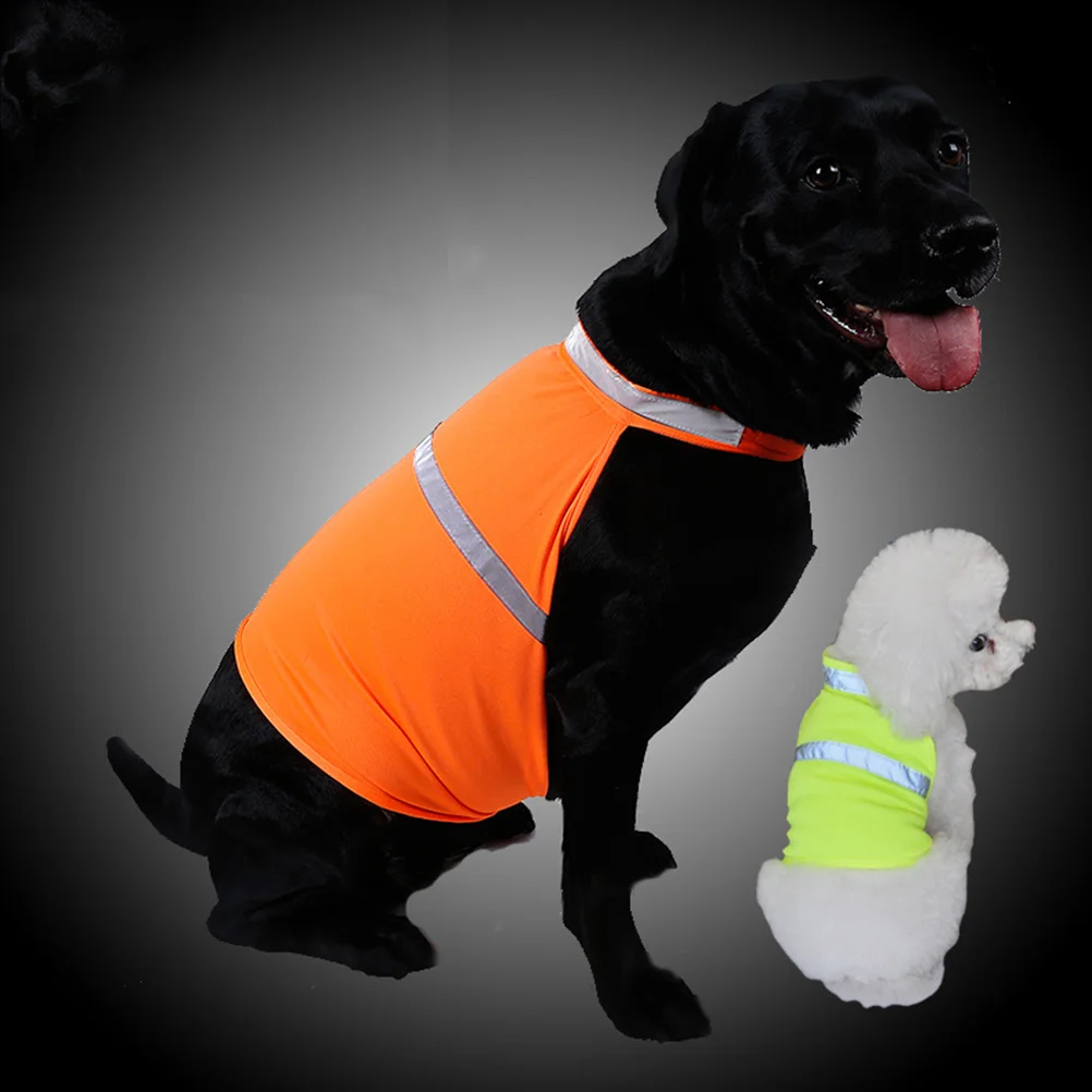 

Dog Reflective Safety Vest Orange L Breathable Durable Reflective Pet Safety Vest for Walking Running Jogging Hunting Outdoor