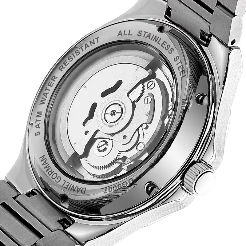 NH35 Machinery GORMAN DESIGN Original Automatic DG9007 Mechanical Watch 50M Waterproof Sapphire Glass Mirror Watches