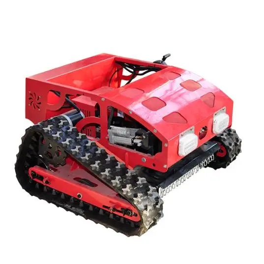 Crawler Remote Control Robotic Lawn Mower Self-Propelled Weeder Farm Orchard Long Distance Large Area Weeding Machine