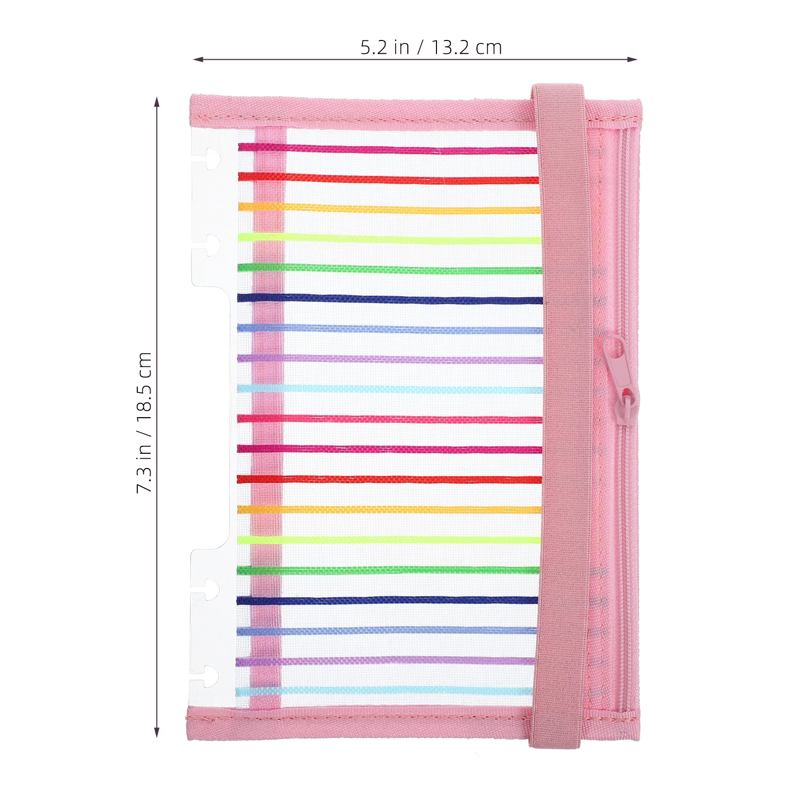

B6 Notebook Zipper Bag Transparent Multi-Use Loose Leaf Pocket Binder Cover Replacement Organizer Storage