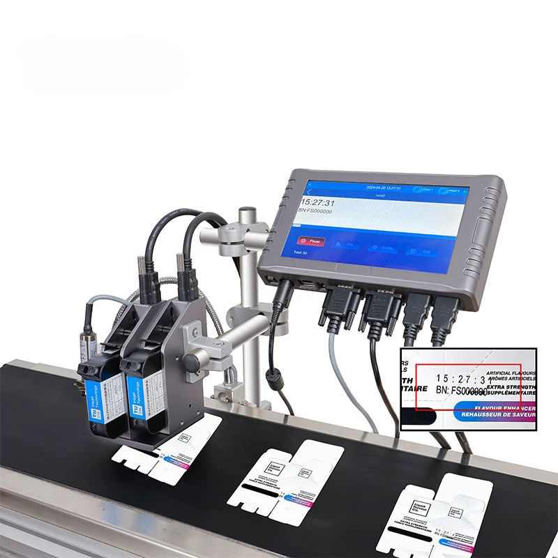 Multifunctional Home Use Online Data Coder Inkjet Printer Prints Labels Cards Tubes Bills-Connects Production Line Use Retail