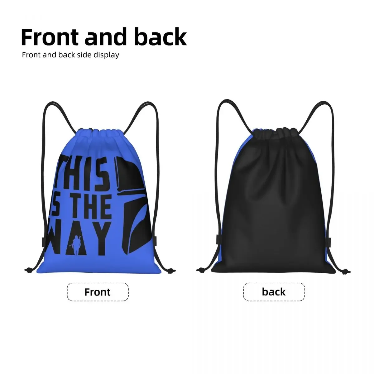 Custom TV Show Drawstring Backpack Bags Men Women Lightweight This Is The Way Gym Sports Sackpack Sacks for Shopping