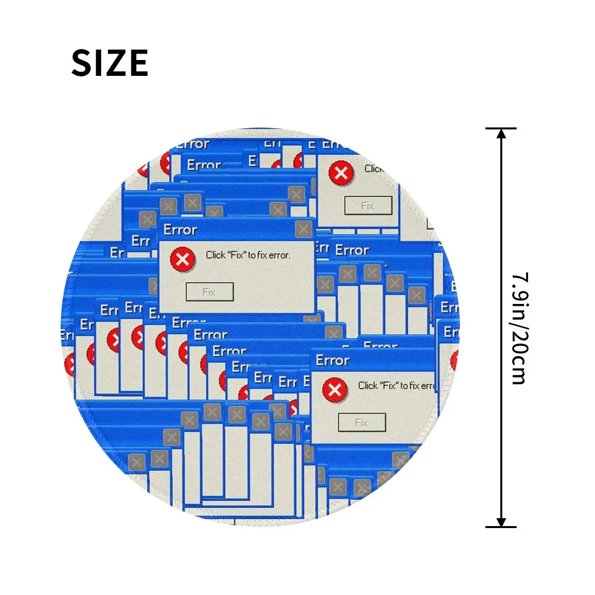 Windows Xp Error Tiled Round Mouse Pad Computer Keyboard Mouse Mat Gaming PC Desk Mat Office Accessories Table Mats