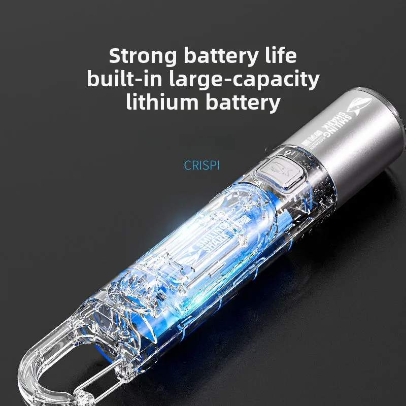 SMILING SHARK Outdoor Flashlight Portable Strong Lights Variable Focus with Home Camping Fishing Walking Lighting Lamp
