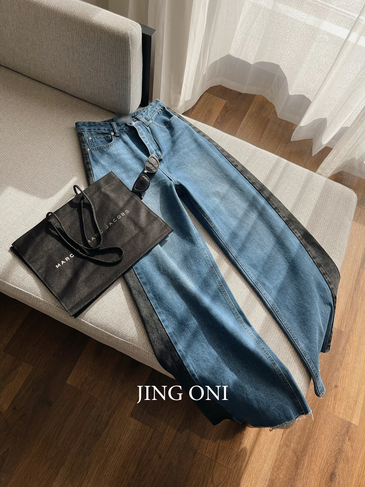 Jeans Pants Woman Clothing 2023 Y2k Korean Fashion Style Vintage Winter Elegant Wide Leg Baggy Brushed High Waist Cargo Long New