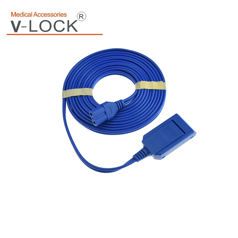 V-LOCK ESU plate cable double hole without steel needle with groove for disposable bipolar plate and monopolar plate 5pcs packin