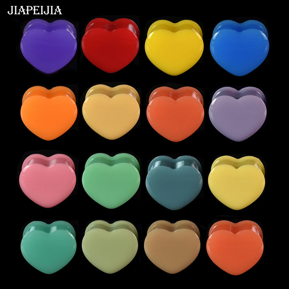 6-30mm Heart-shaped Ear Gauges Tunnels Plugs Ear Expander Stretching Starter Body Jewelry