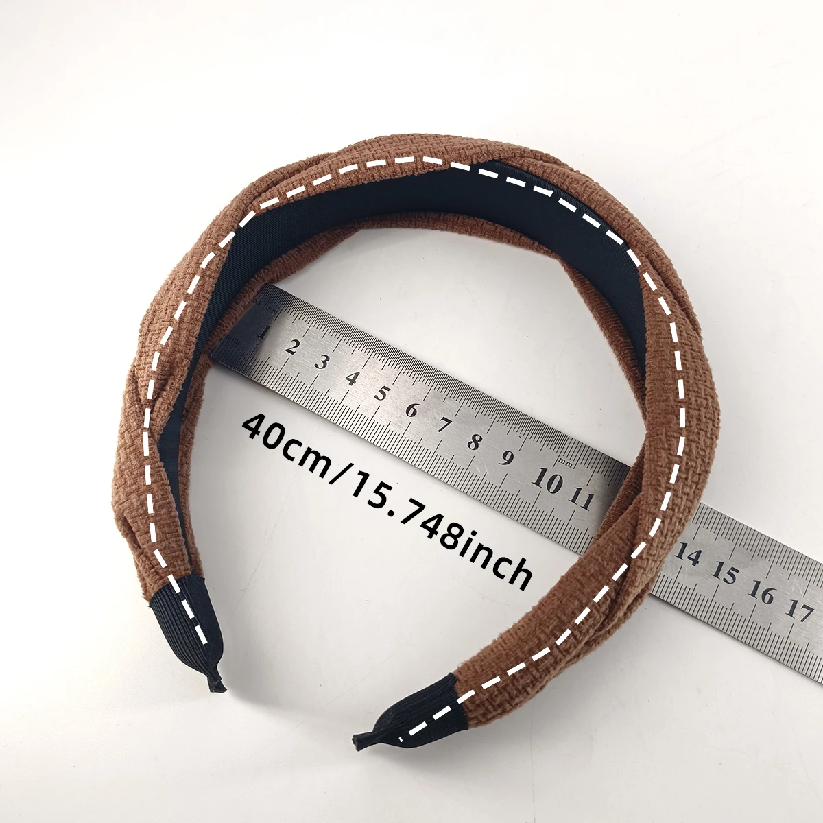 3cm wide Small plaid Cross twist pattern sponge high top solid color Headband for Women Girls Hair Accessories