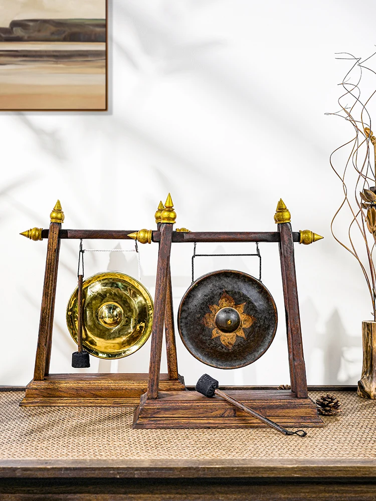 

Handicraft Gong Ornament Style Hotel Clubhouse Beauty Salon Entrance Decorative Desktop Ornament
