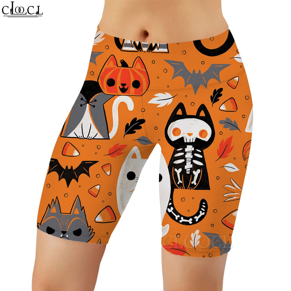 CLOOCL Fashion Women Legging Sportswear Halloween Funny Animal Printed Casual Legging Female Gym Workout Shorts Dropshipping