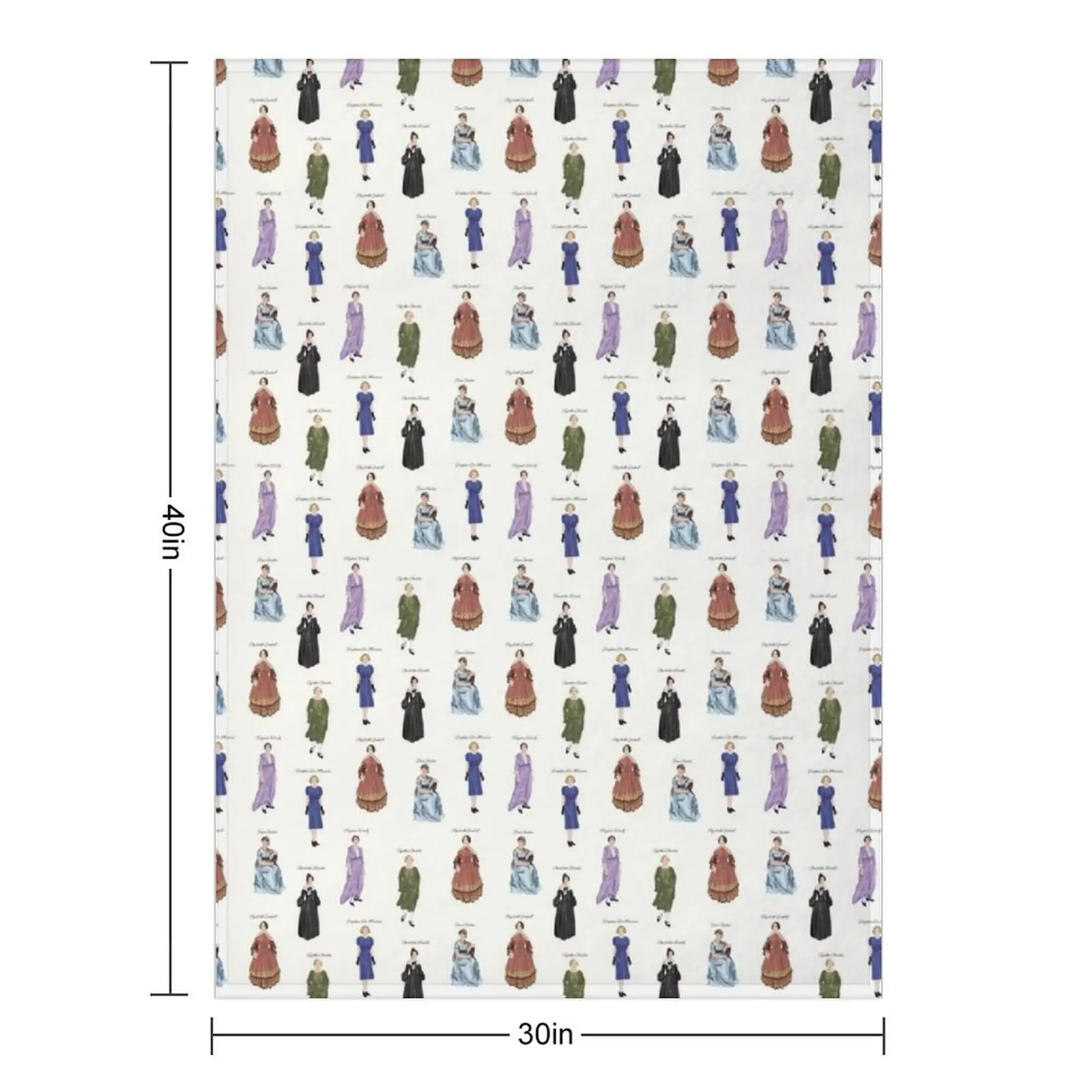 Six Female, British Literary Geniuses Throw Blanket Sofa Moving Custom Travel Blankets
