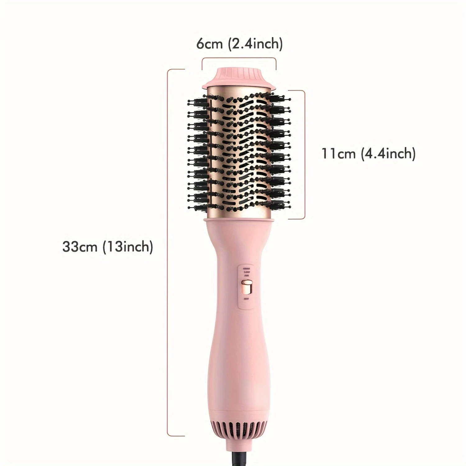 4 in 1 Hot Air Brush Hair Styling Tool, Professional Brush for Straightening, Curling, Volumizing, and Drying, Achieve Smooth, F