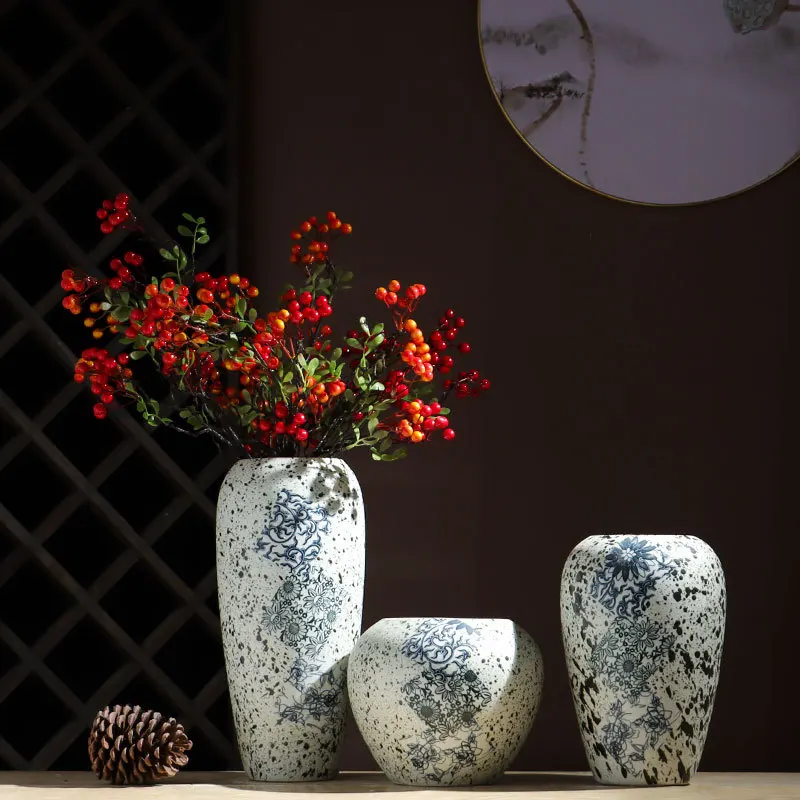 

Modern minimalist simulation of dried flowers, ceramic vases, flower arrangements