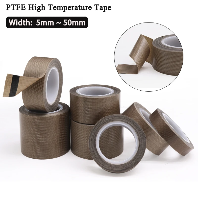 

PTFE Tape Adhesive Cloth Insulated Thickness 0.13mm 0.18mm Width 5~50mm High Temperature Resistant Sealing PTFE Tapes