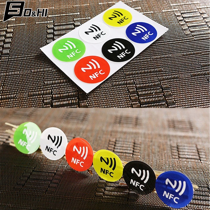 1 stuks waterdicht PET-materiaal NFC-stickers Smart Ntag213-tags voor alle telefoons