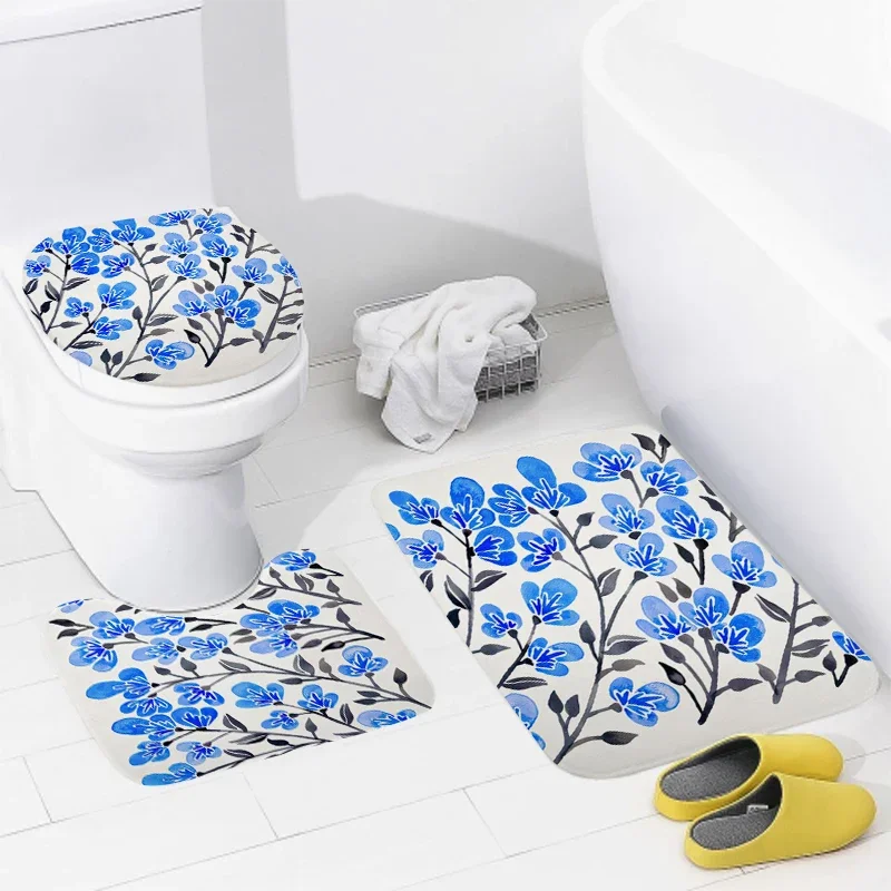 Floor Mats for Home Bathroom, Estilo animal, Tapete de banho, Acessórios modernos, Tapete Anime, Tapete de vaso sanitário, Tapete antiderrapante para banheira, aaaa