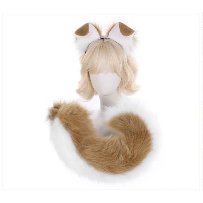 novo-conjunto-de-acessorios-de-fantasia-para-caes-de-halloween-orelhas-e-cauda-de-pelucia-realistas-para-festas-de-anime-e-brincadeiras-de-papeis-com-pets-fofos