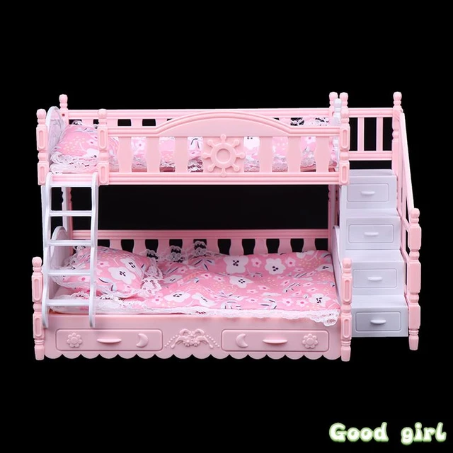 1PC 1 12 Doll House Miniature Simulation European Princess Double Bed For BJD Doll Furniture Toy Princess Double Staircase Toy AliExpress