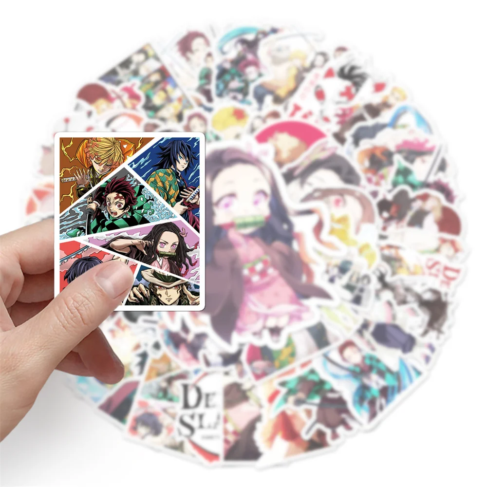 10/30/50PCS Cartoon Japanese Anime Demon Slayer: Blade Graffiti Creative Sticker Desk GuitarComputer Waterproof StickerWholesale